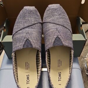 TOMS Men's Blue Slip-On Shoes